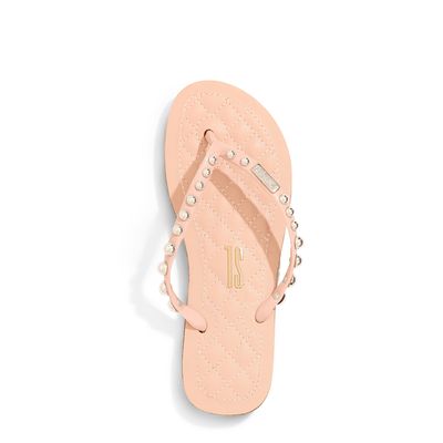 Flip Flop New Couro Pelica Soft Metal Rosa