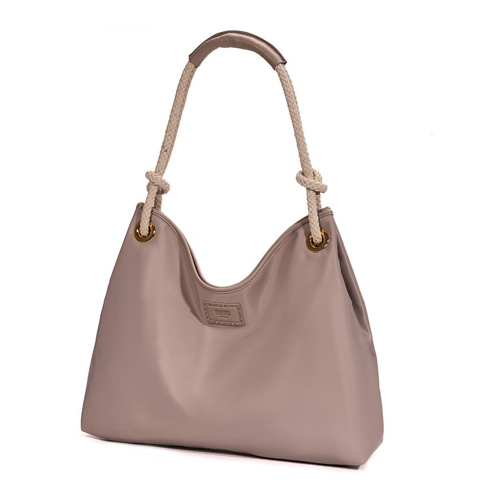 Bolsa Nylon Alça De Ombro Cinza - Santa Lolla