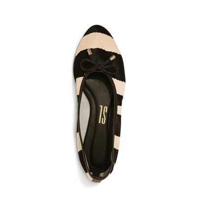 Sapatilha Pelo Zebra Preta