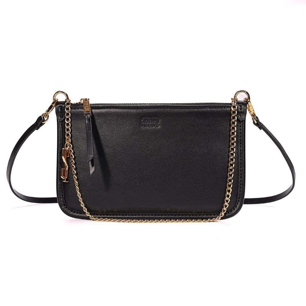Clutch Material Soft Preto - Santa Lolla
