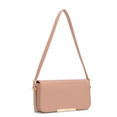 Bolsa Baguette Média Bege