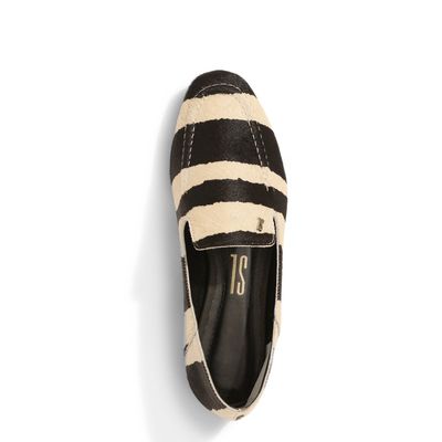 Mocassim Pelo Zebra Preto