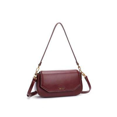 Bolsa Baguete Média Soft Roxo Berry Alça De Ombro