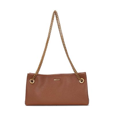 Bolsa Floater Marrom Terracota Alça De Ombro Corrente