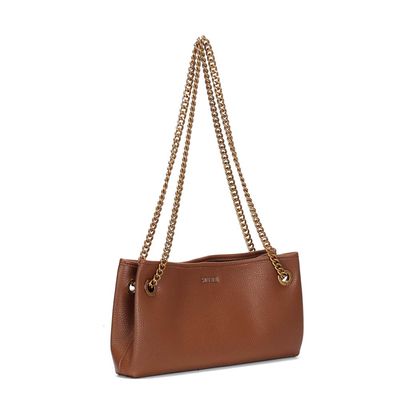 Bolsa Floater Marrom Terracota Alça De Ombro Corrente