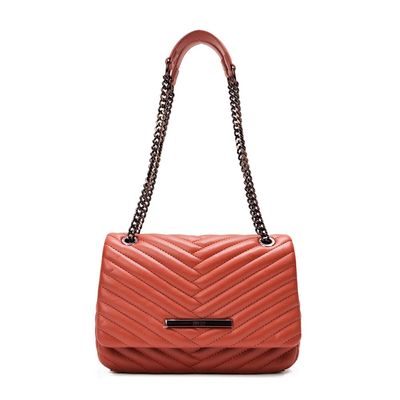 Bolsa Soft Marrom Alça De Ombro Corrente