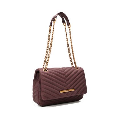 Bolsa Soft Roxo Berry Alça De Ombro Corrente