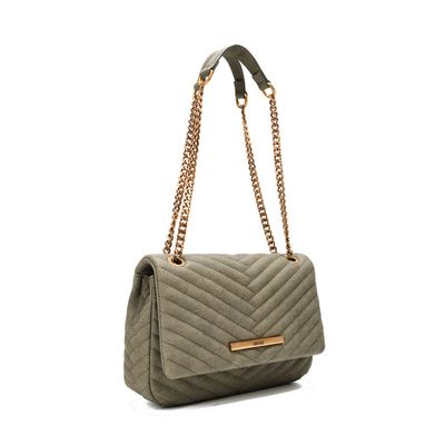 Bolsa Soft Verde Alça De Ombro Corrente