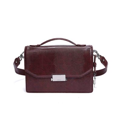 Bolsa Material Lizard Roxo Berry Alça Transversal