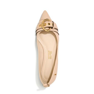 Sapatilha Napa Confort Fivela Off White