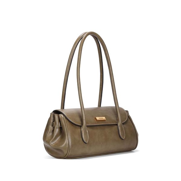 Bolsa Material Rustico Verde Army Alça De Ombro