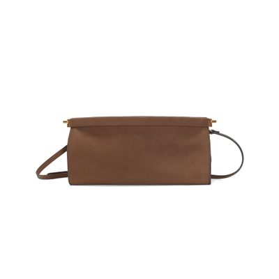 Bolsa Nobuck Marrom Safari Alça De Ombro