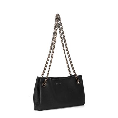 Bolsa Floater Preta Alça De Ombro Corrente