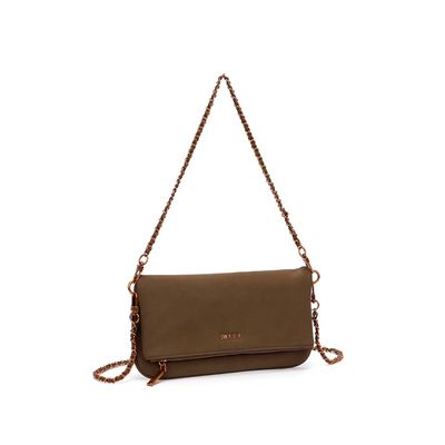 Bolsa Material Nobuck  Verde Alça De Ombro Corrente