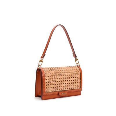 Bolsa Clutch Soft Marrom Alça De Ombro