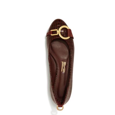 Sapatilha Croco Albany Fivela Vinho