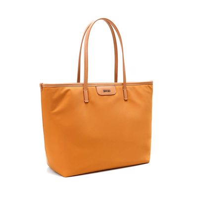 Bolsa Shopper Nylon Amarelo Alça De Ombro