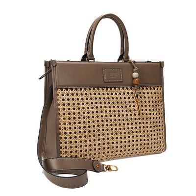 Bolsa Tote Grande Soft Cinza Fog Alça Dupla