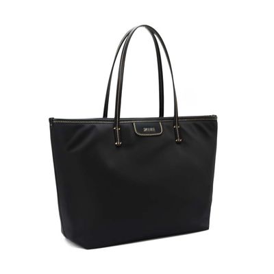 Bolsa Shopper Nylon Preta Alça De Ombro