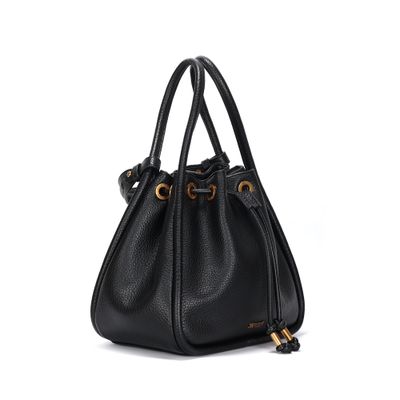 Bolsa Bucket Grande Floater Preta Alça De Ombro