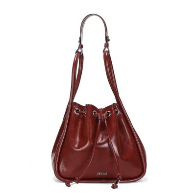 Bolsa Bucket Grande Rustico Marrom Terracota Alça De Ombro