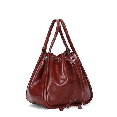 Bolsa Bucket Grande Rustico Marrom Terracota Alça De Ombro