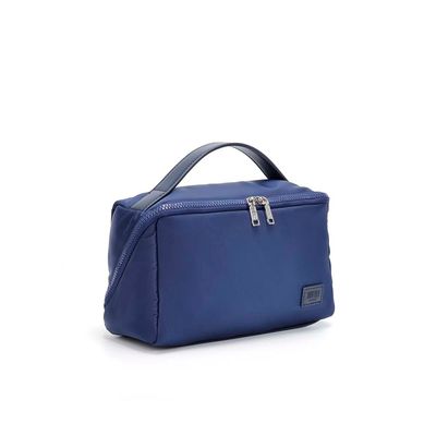 Necessaire Nylon Azul Alça De Mão