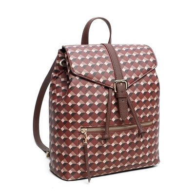 Mochila Risco Cubos Marrom