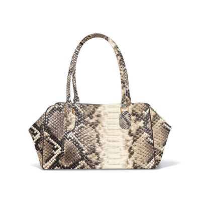 Bolsa Grande Estampa Animal Print Cobra Alça De Ombro