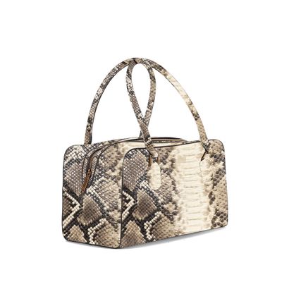 Bolsa Grande Estampa Animal Print Cobra Alça De Ombro