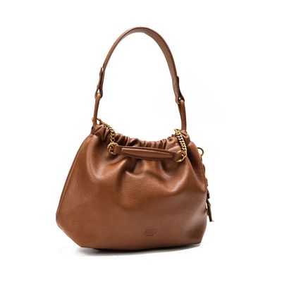 Bolsa Bucket Floater Marrom Terracota Alça De Ombro