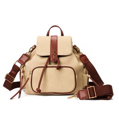 Mochila Material Canvas Bege