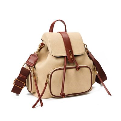 Mochila Material Canvas Bege