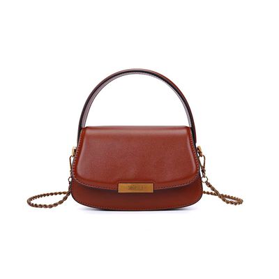 Bolsa Pequena Soft Marrom Terracota Alça Dupla