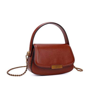 Bolsa Pequena Soft Marrom Terracota Alça Dupla