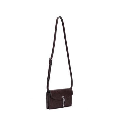 Bolsa Pequena Rustico Marrom Dark Alça De Ombro