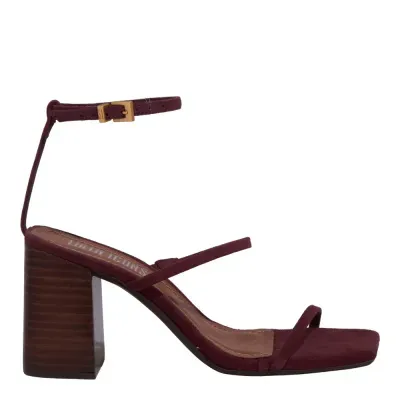 Sandália Lolla Nobuck Roxo Berry Salto Alto Grosso