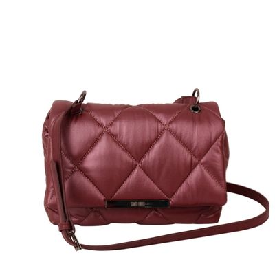 Bolsa Nylon Puffer Média Vinho