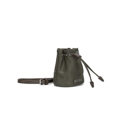 Chaveiro Mini Bolsa Bucket Nylon Verde Army Alça Transversal