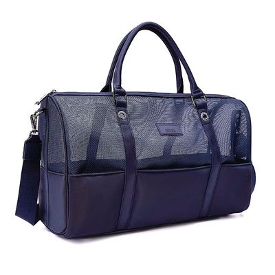 Mala Grande Tela Azul Alça Dupla