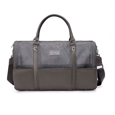 Mala Grande Tela Cinza Fog Alça Dupla