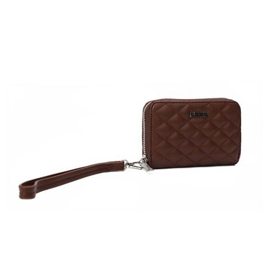 Carteira Soft Marrom Dark Alça De Mão