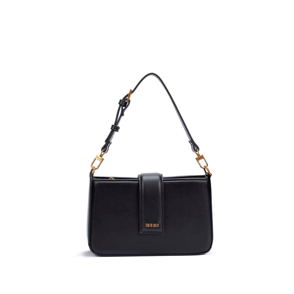 Bolsa Pequena Soft Preta Alça De Ombro - Santa Lolla