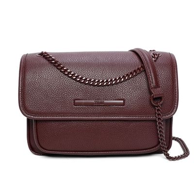 Bolsa Média Esmaltada Vinho