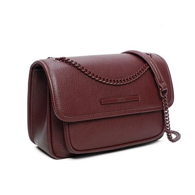 Bolsa Média Esmaltada Vinho