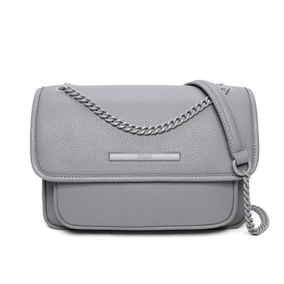 Bolsa Média Esmaltada Cinza