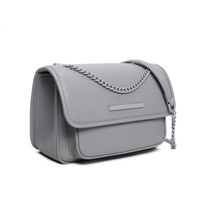 Bolsa Média Esmaltada Cinza