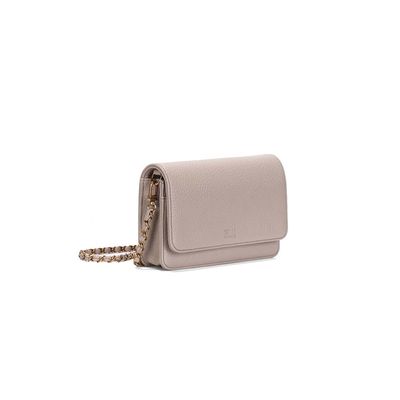 Bolsa Pequena Floater Cinza Granito Alça Transversal Corrente