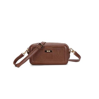 Bolsa Pequena Rustico Marrom Safari Alça Transversal