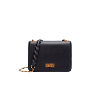 Bolsa Pequena Soft Preta Alça Transversal